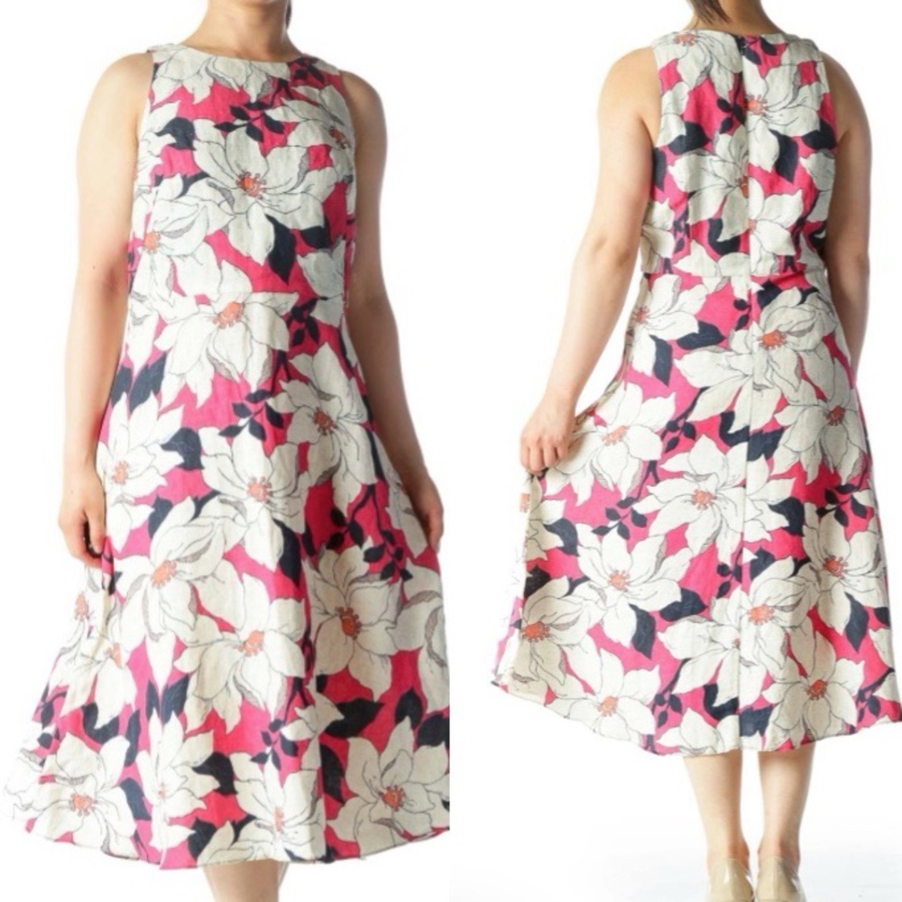 🎈Ann taylor linen cotton sleeveless dress sz 10
